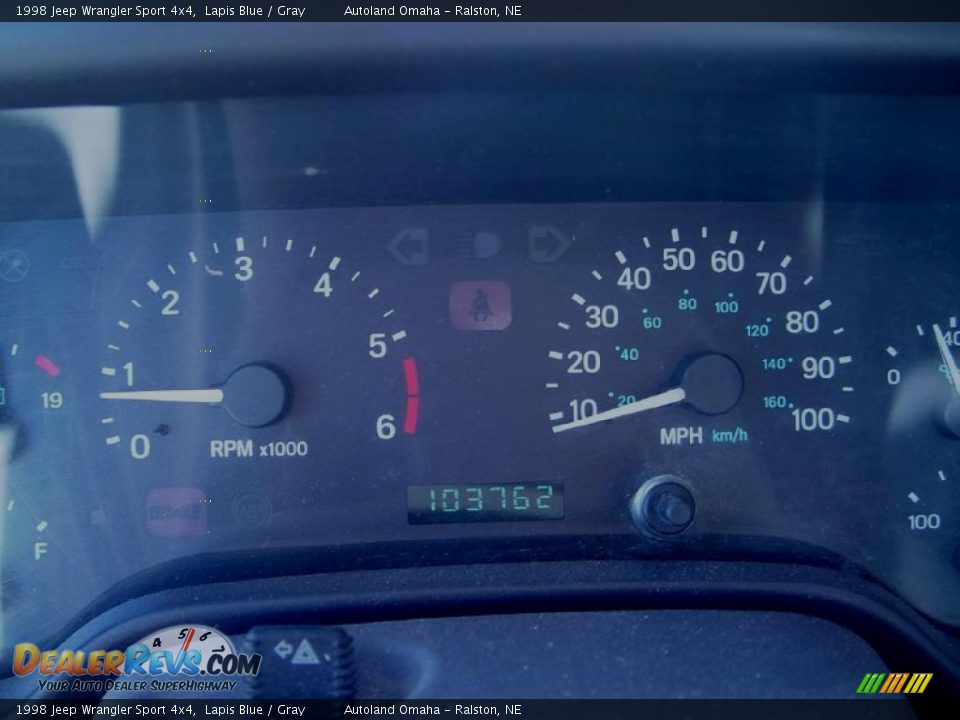 1998 Jeep Wrangler Sport 4x4 Lapis Blue / Gray Photo #11