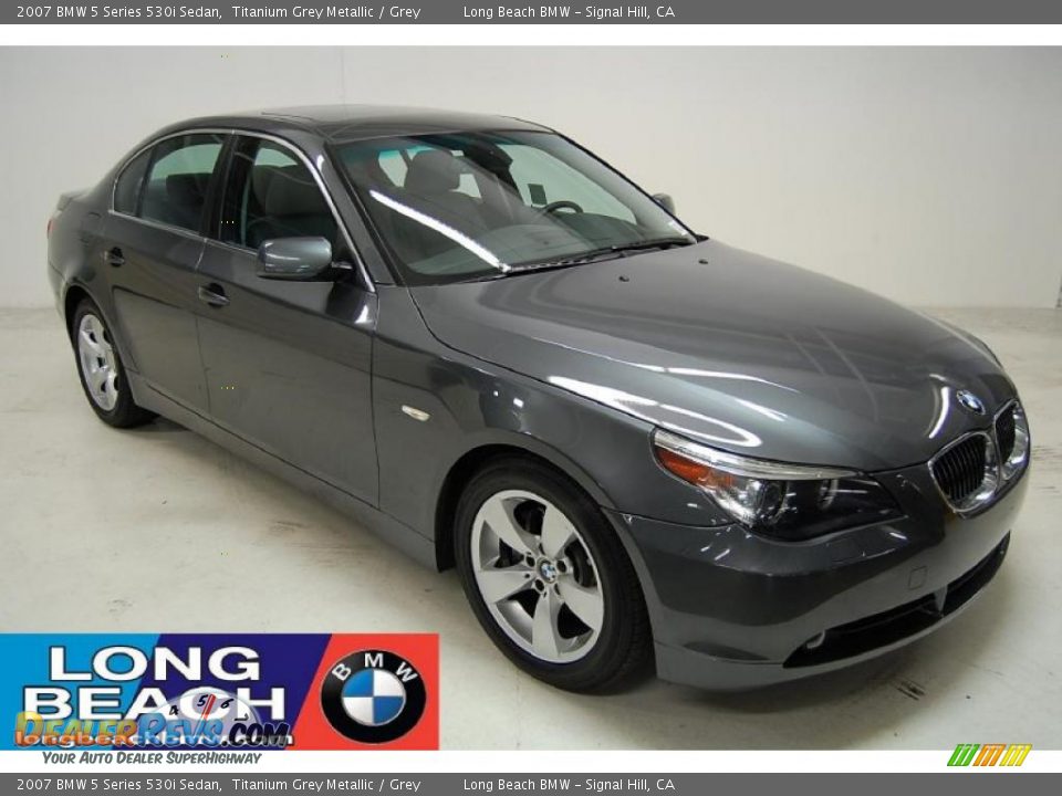 2007 BMW 5 Series 530i Sedan Titanium Grey Metallic / Grey Photo #1