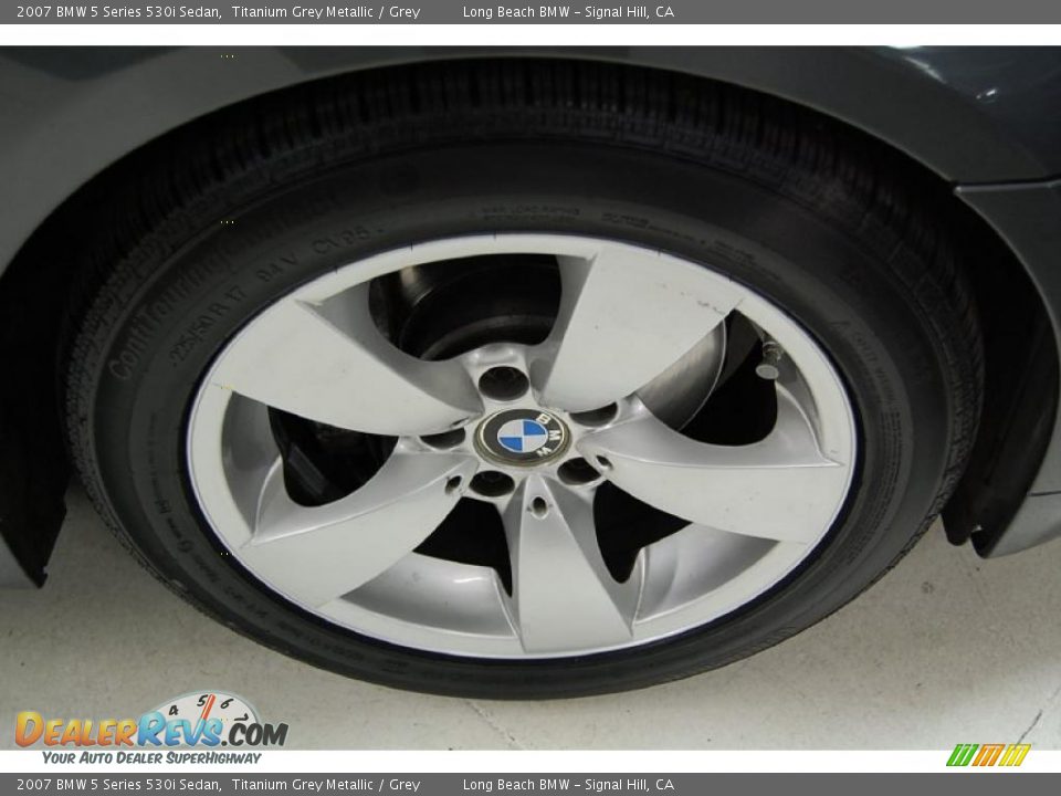 2007 BMW 5 Series 530i Sedan Titanium Grey Metallic / Grey Photo #3