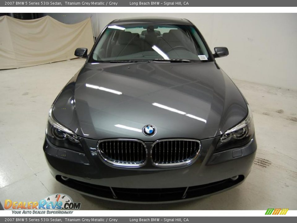 2007 BMW 5 Series 530i Sedan Titanium Grey Metallic / Grey Photo #4