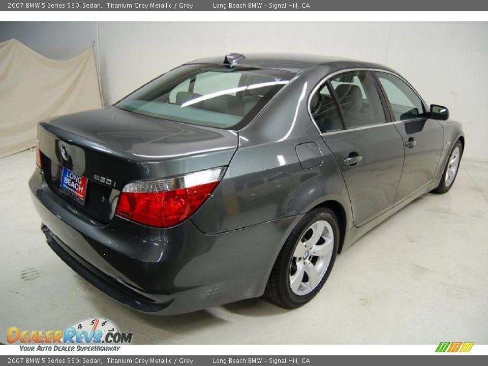 2007 BMW 5 Series 530i Sedan Titanium Grey Metallic / Grey Photo #5