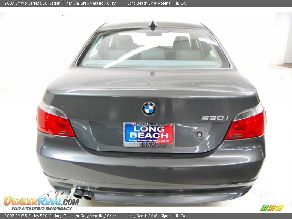 2007 BMW 5 Series 530i Sedan Titanium Grey Metallic / Grey Photo #6