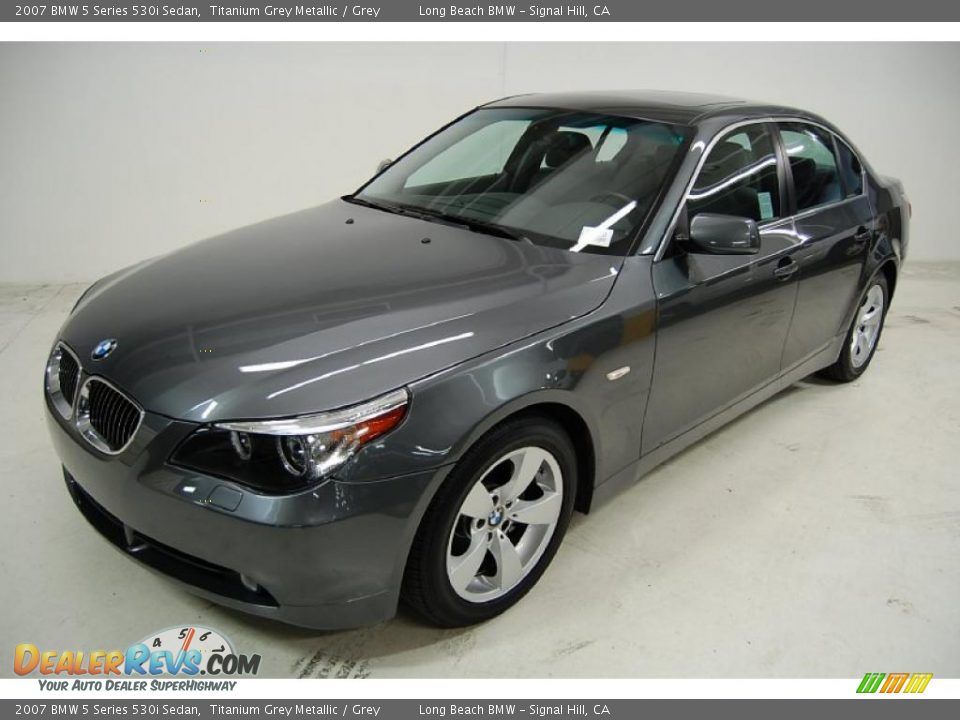 2007 BMW 5 Series 530i Sedan Titanium Grey Metallic / Grey Photo #8