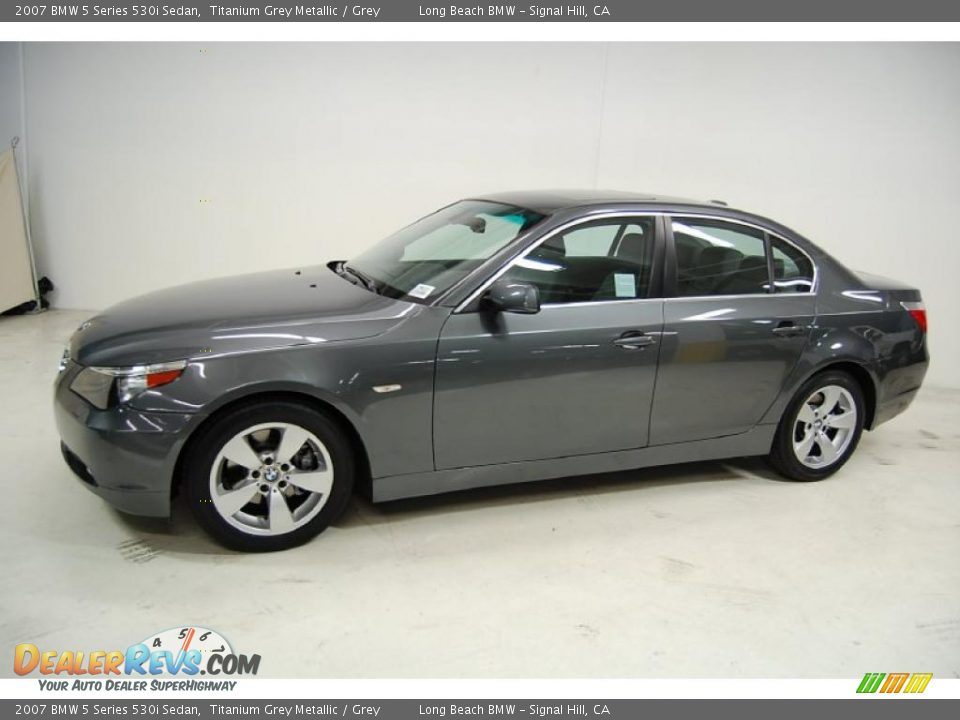 2007 BMW 5 Series 530i Sedan Titanium Grey Metallic / Grey Photo #9