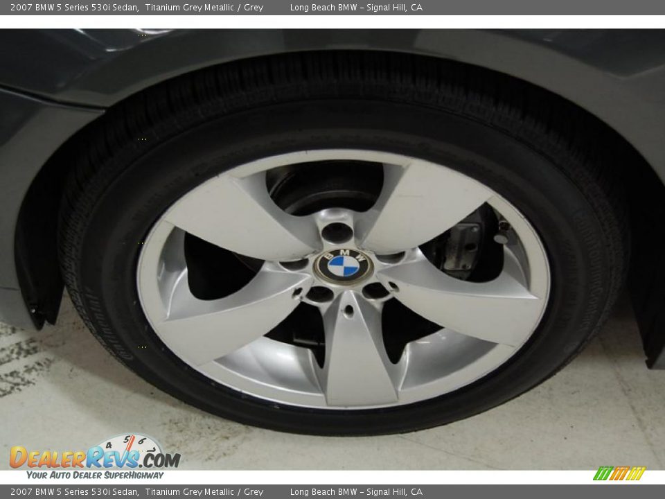 2007 BMW 5 Series 530i Sedan Titanium Grey Metallic / Grey Photo #10