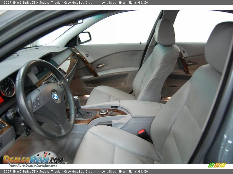 2007 BMW 5 Series 530i Sedan Titanium Grey Metallic / Grey Photo #12