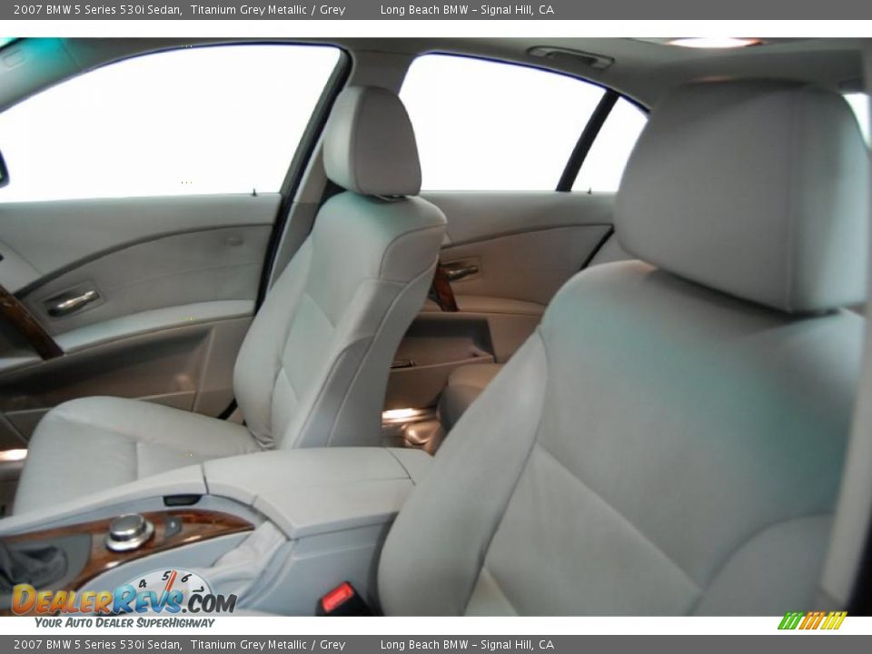 2007 BMW 5 Series 530i Sedan Titanium Grey Metallic / Grey Photo #13
