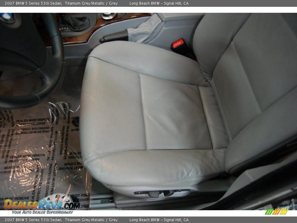 2007 BMW 5 Series 530i Sedan Titanium Grey Metallic / Grey Photo #14