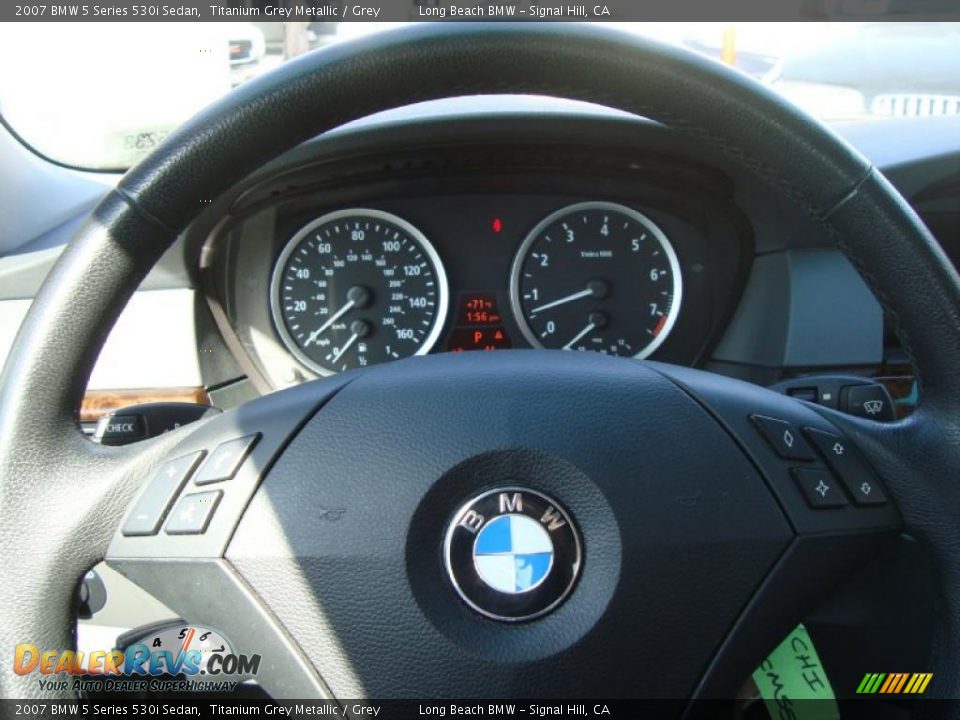 2007 BMW 5 Series 530i Sedan Titanium Grey Metallic / Grey Photo #21