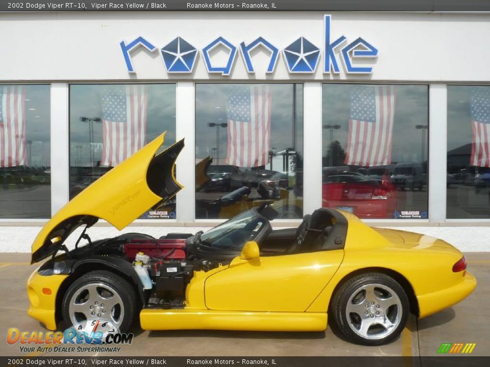 2002 Dodge Viper RT-10 Viper Race Yellow / Black Photo #2