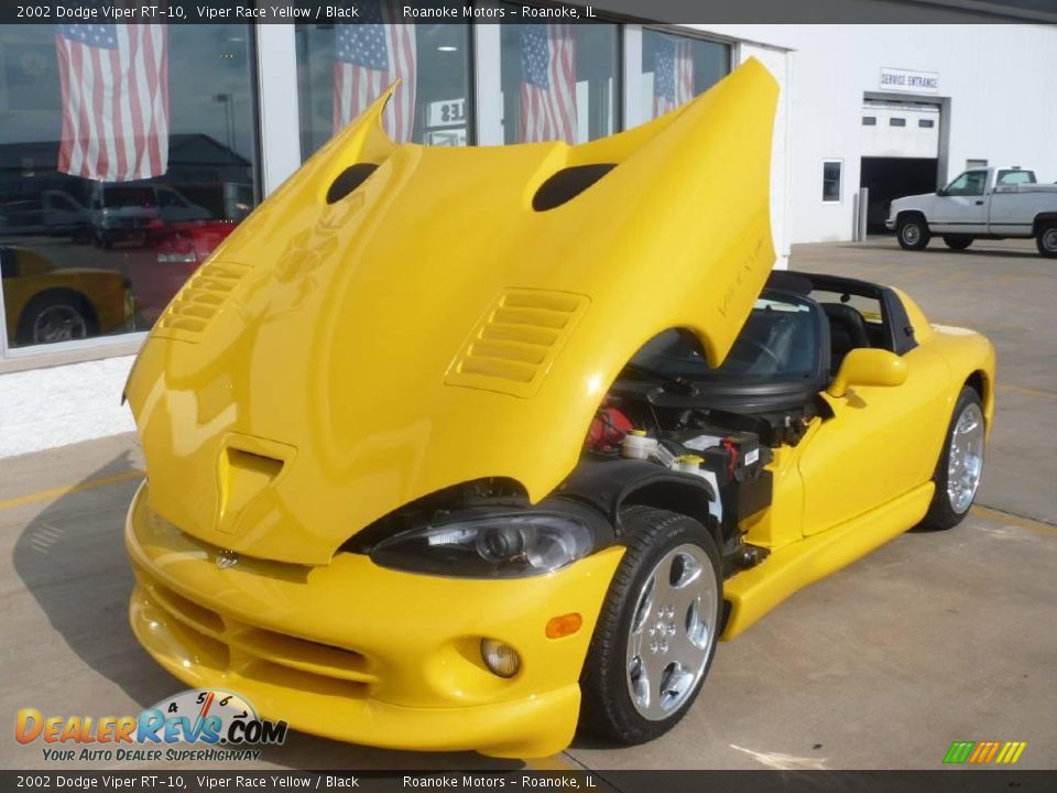 2002 Dodge Viper RT-10 Viper Race Yellow / Black Photo #7
