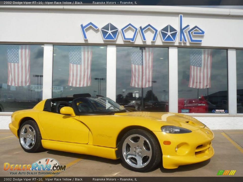 2002 Dodge Viper RT-10 Viper Race Yellow / Black Photo #14