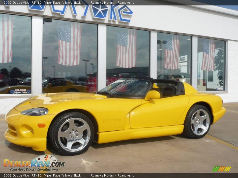 2002 Dodge Viper RT-10 Viper Race Yellow / Black Photo #15