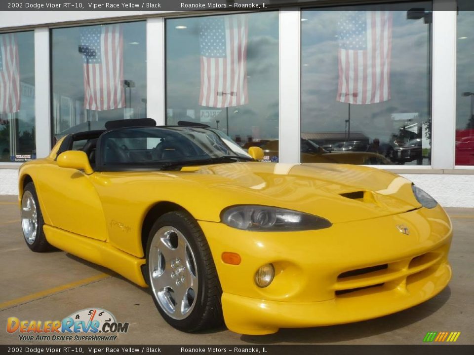 2002 Dodge Viper RT-10 Viper Race Yellow / Black Photo #33