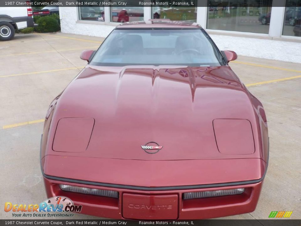 1987 Chevrolet Corvette Coupe Dark Red Metallic / Medium Gray Photo #2