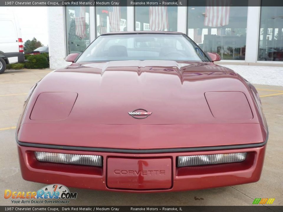 1987 Chevrolet Corvette Coupe Dark Red Metallic / Medium Gray Photo #3