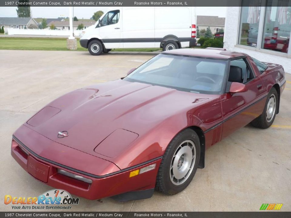 1987 Chevrolet Corvette Coupe Dark Red Metallic / Medium Gray Photo #4