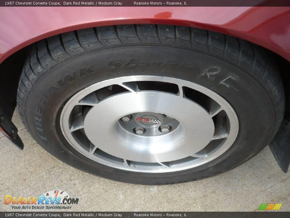 1987 Chevrolet Corvette Coupe Dark Red Metallic / Medium Gray Photo #5