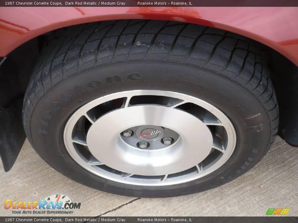 1987 Chevrolet Corvette Coupe Dark Red Metallic / Medium Gray Photo #11