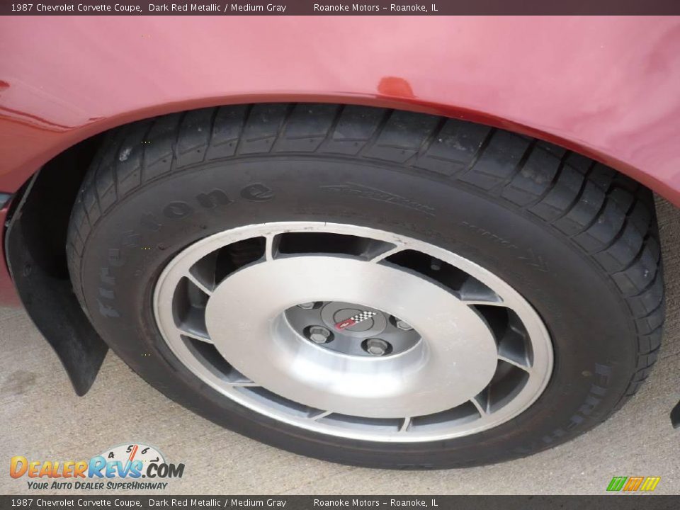 1987 Chevrolet Corvette Coupe Dark Red Metallic / Medium Gray Photo #12