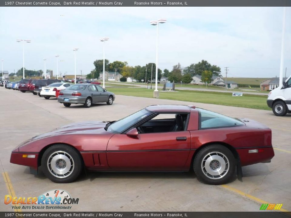 1987 Chevrolet Corvette Coupe Dark Red Metallic / Medium Gray Photo #14