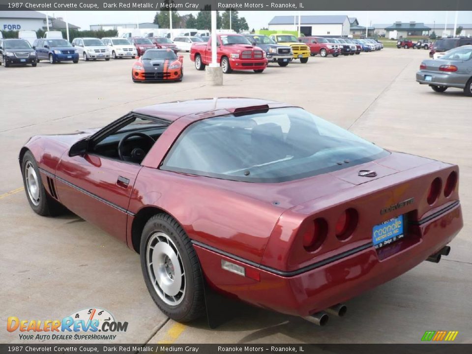 1987 Chevrolet Corvette Coupe Dark Red Metallic / Medium Gray Photo #15