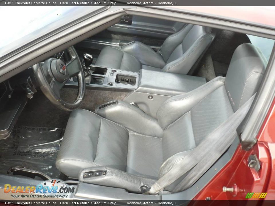 1987 Chevrolet Corvette Coupe Dark Red Metallic / Medium Gray Photo #16