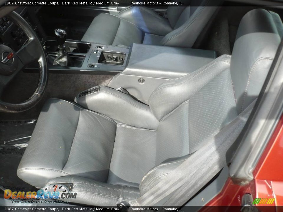 1987 Chevrolet Corvette Coupe Dark Red Metallic / Medium Gray Photo #27