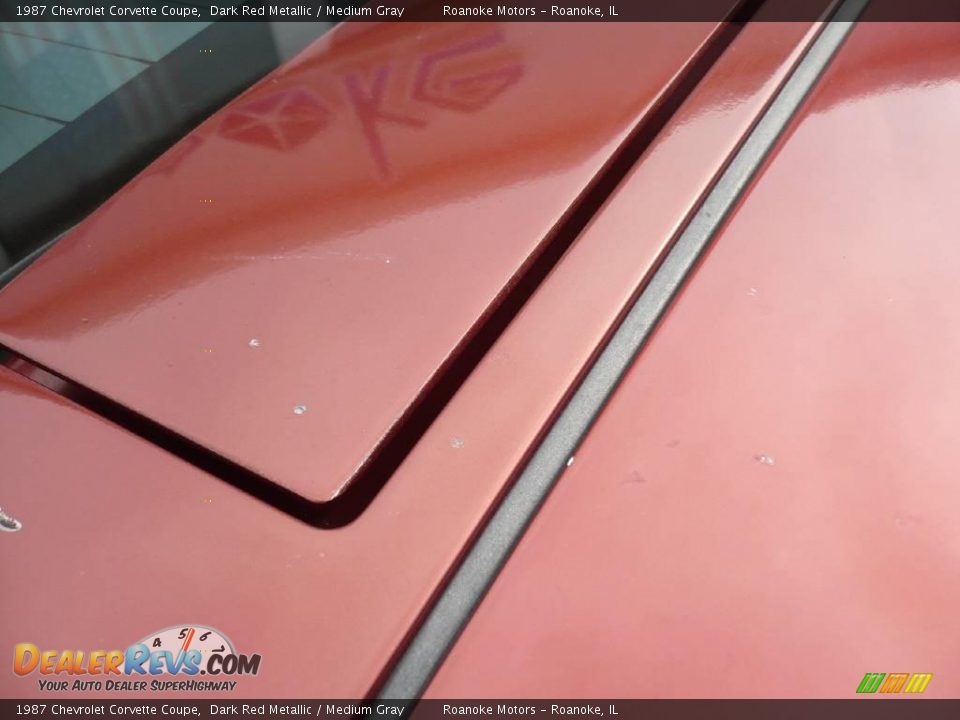 1987 Chevrolet Corvette Coupe Dark Red Metallic / Medium Gray Photo #32