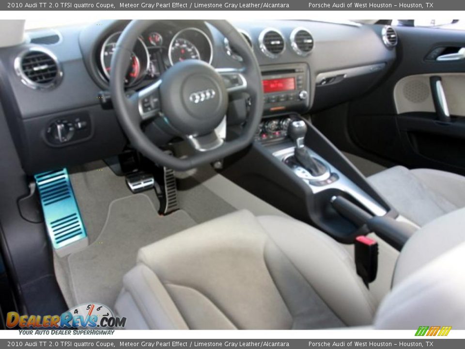 2010 Audi TT 2.0 TFSI quattro Coupe Meteor Gray Pearl Effect / Limestone Gray Leather/Alcantara Photo #7