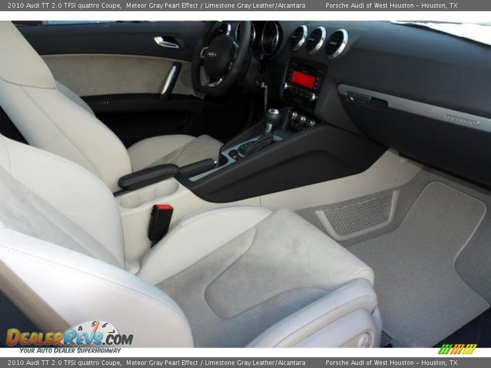 2010 Audi TT 2.0 TFSI quattro Coupe Meteor Gray Pearl Effect / Limestone Gray Leather/Alcantara Photo #12