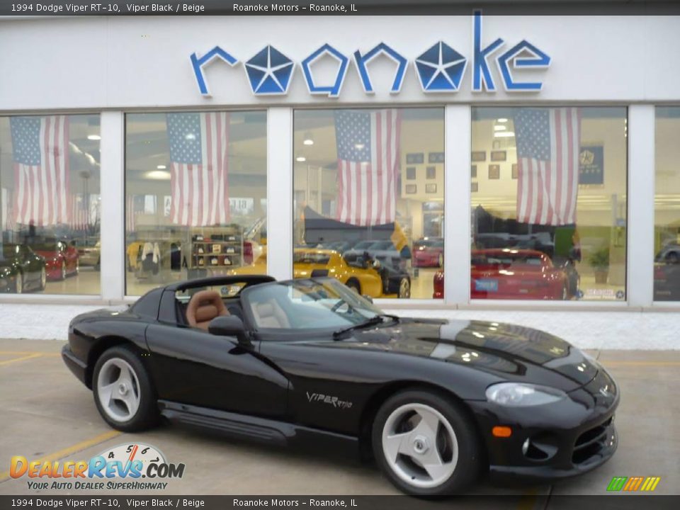1994 Dodge Viper RT-10 Viper Black / Beige Photo #1
