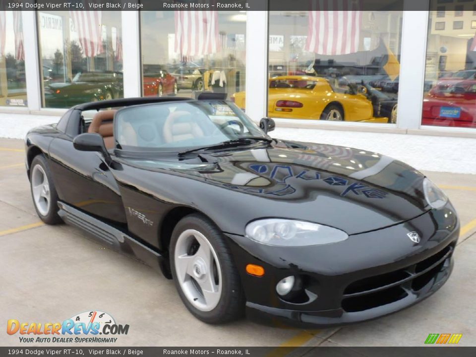 1994 Dodge Viper RT-10 Viper Black / Beige Photo #2