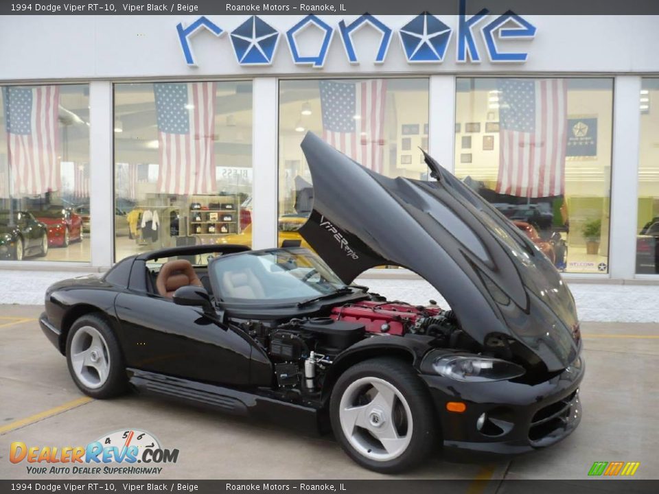1994 Dodge Viper RT-10 Viper Black / Beige Photo #3