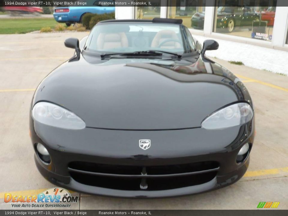 1994 Dodge Viper RT-10 Viper Black / Beige Photo #4