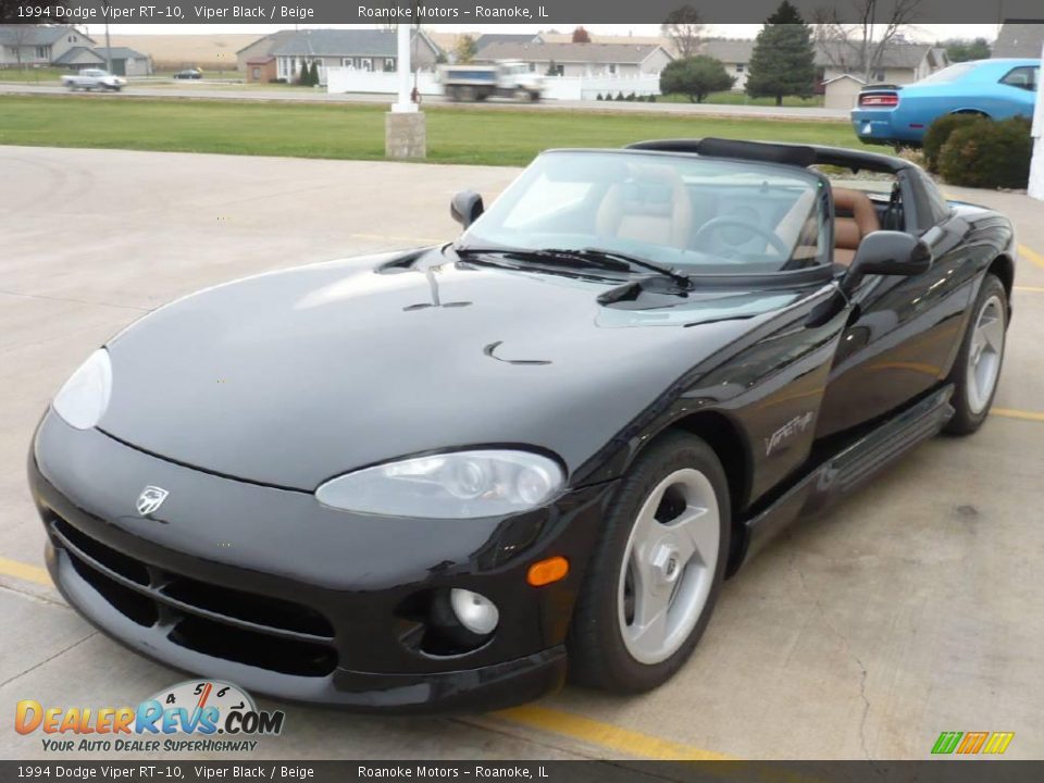 1994 Dodge Viper RT-10 Viper Black / Beige Photo #6
