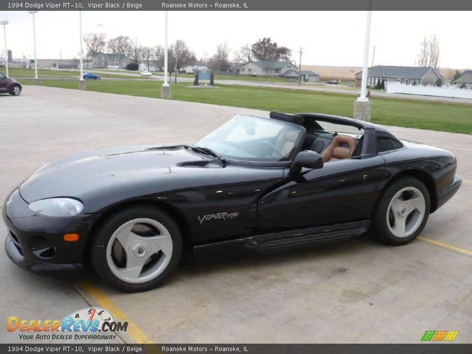 1994 Dodge Viper RT-10 Viper Black / Beige Photo #11