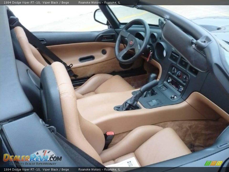 1994 Dodge Viper RT-10 Viper Black / Beige Photo #16