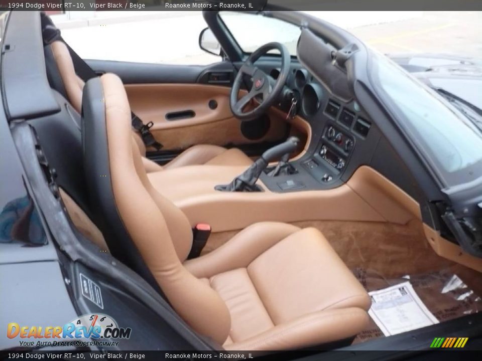 1994 Dodge Viper RT-10 Viper Black / Beige Photo #17