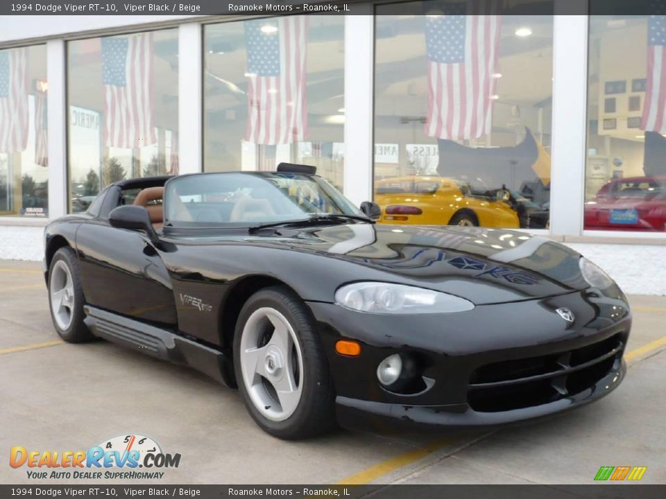 1994 Dodge Viper RT-10 Viper Black / Beige Photo #19