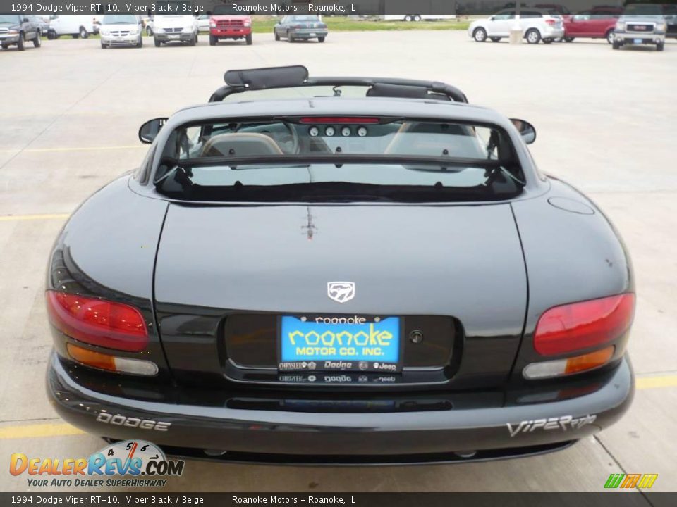 1994 Dodge Viper RT-10 Viper Black / Beige Photo #21