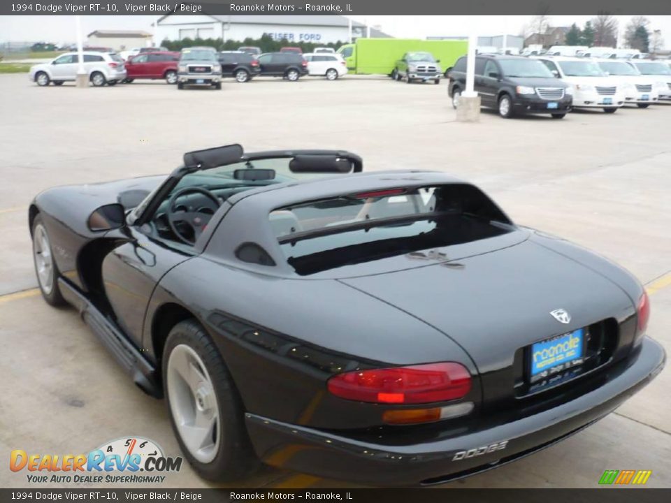 1994 Dodge Viper RT-10 Viper Black / Beige Photo #25