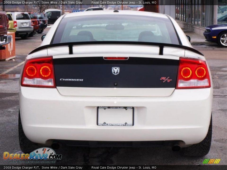 2009 Dodge Charger R/T Stone White / Dark Slate Gray Photo #6