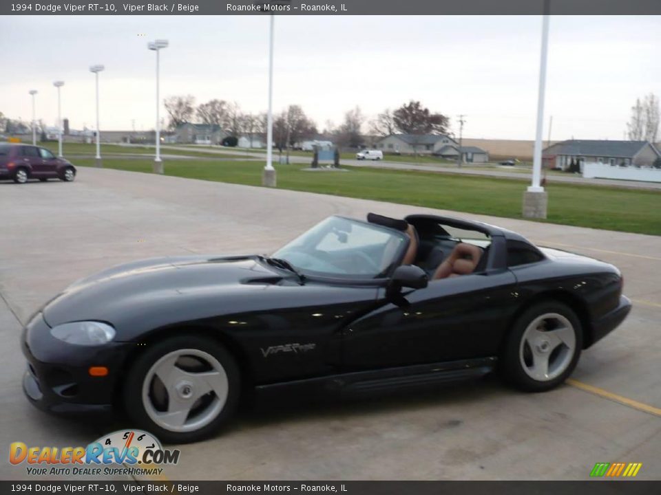 1994 Dodge Viper RT-10 Viper Black / Beige Photo #26