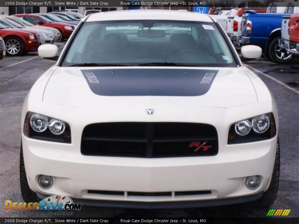 2009 Dodge Charger R/T Stone White / Dark Slate Gray Photo #8