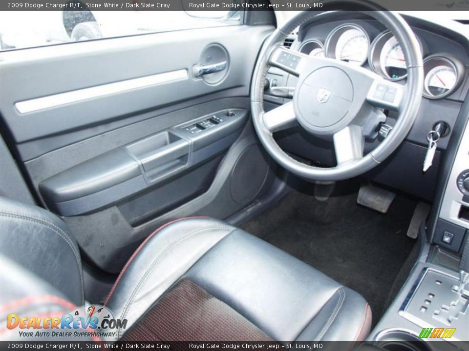 2009 Dodge Charger R/T Stone White / Dark Slate Gray Photo #11