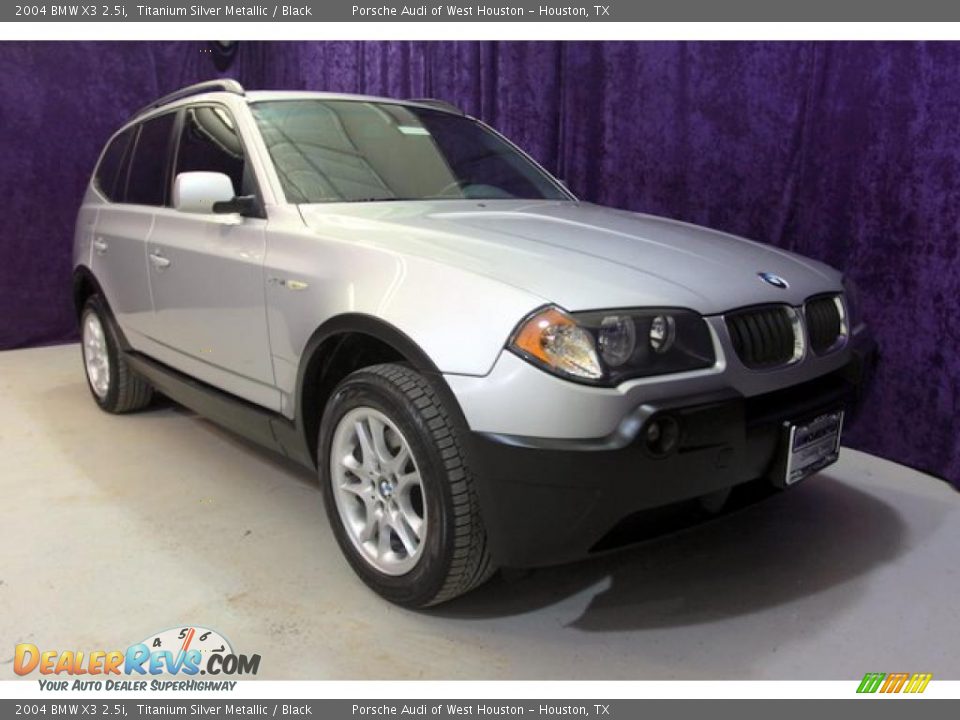 2004 BMW X3 2.5i Titanium Silver Metallic / Black Photo #1