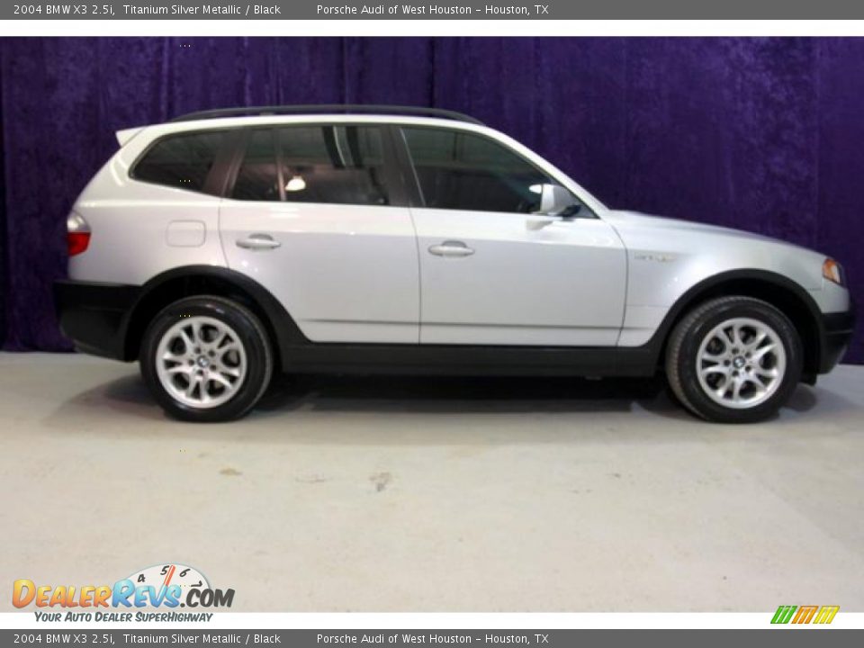 2004 BMW X3 2.5i Titanium Silver Metallic / Black Photo #2