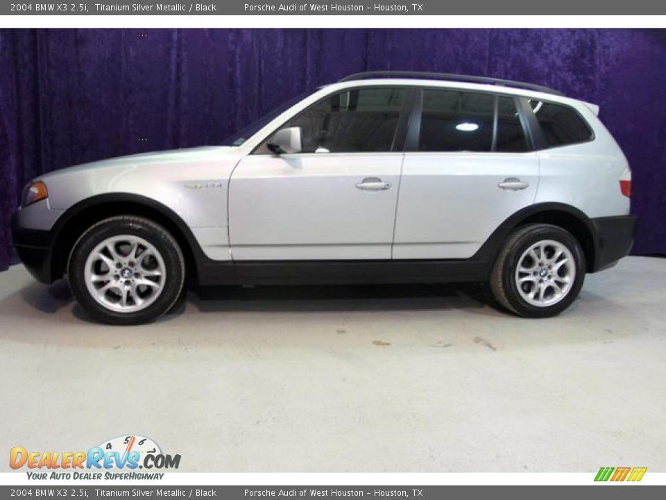 2004 BMW X3 2.5i Titanium Silver Metallic / Black Photo #4