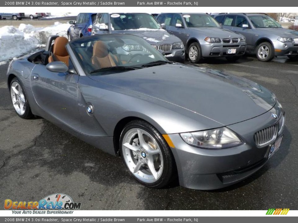 2008 BMW Z4 3.0si Roadster Space Grey Metallic / Saddle Brown Photo #2